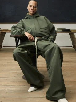 Womens Bonded Nylon Hooded Anorak