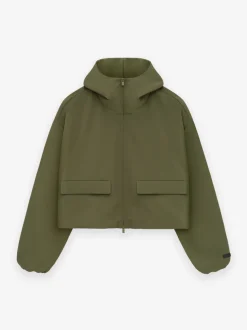Womens Bonded Nylon Hooded Anorak
