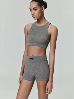 Womens Soft Rib Knit Boxer