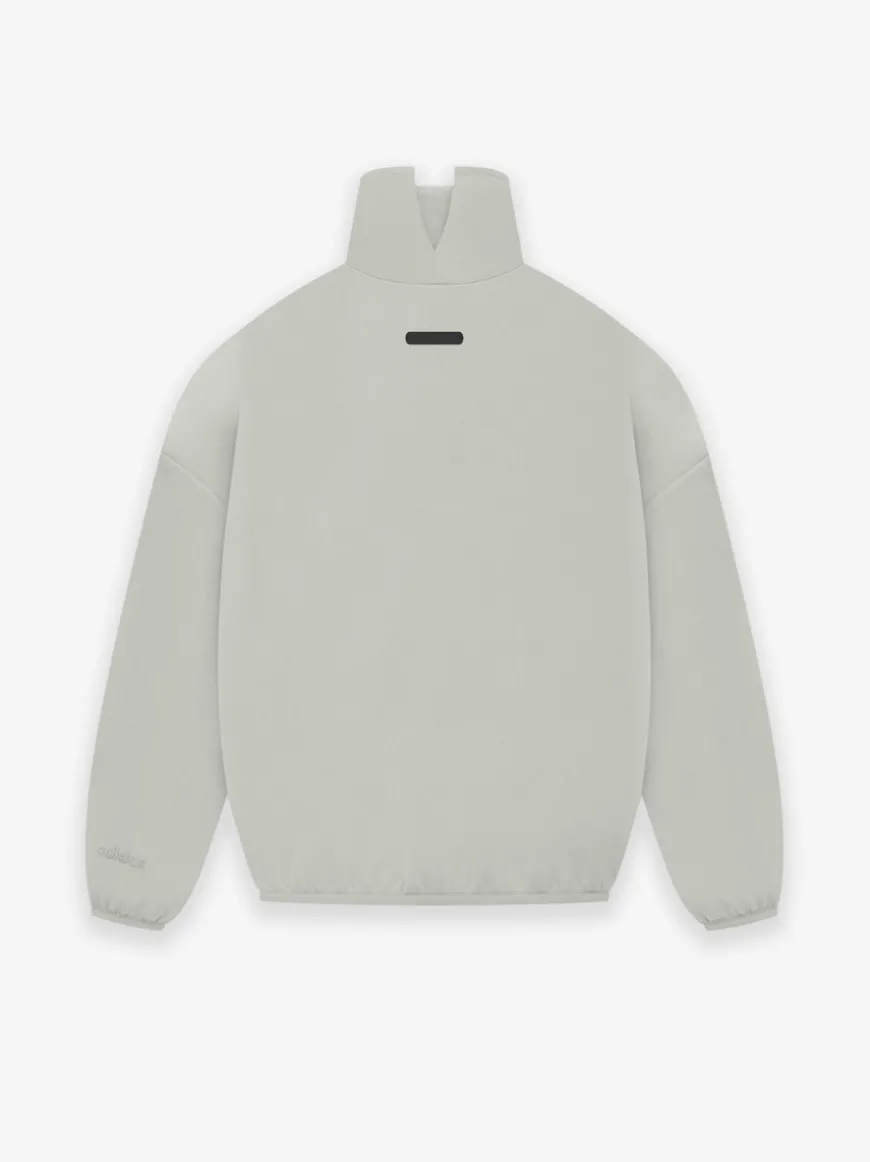 Womens Suede Fleece Mock Neck