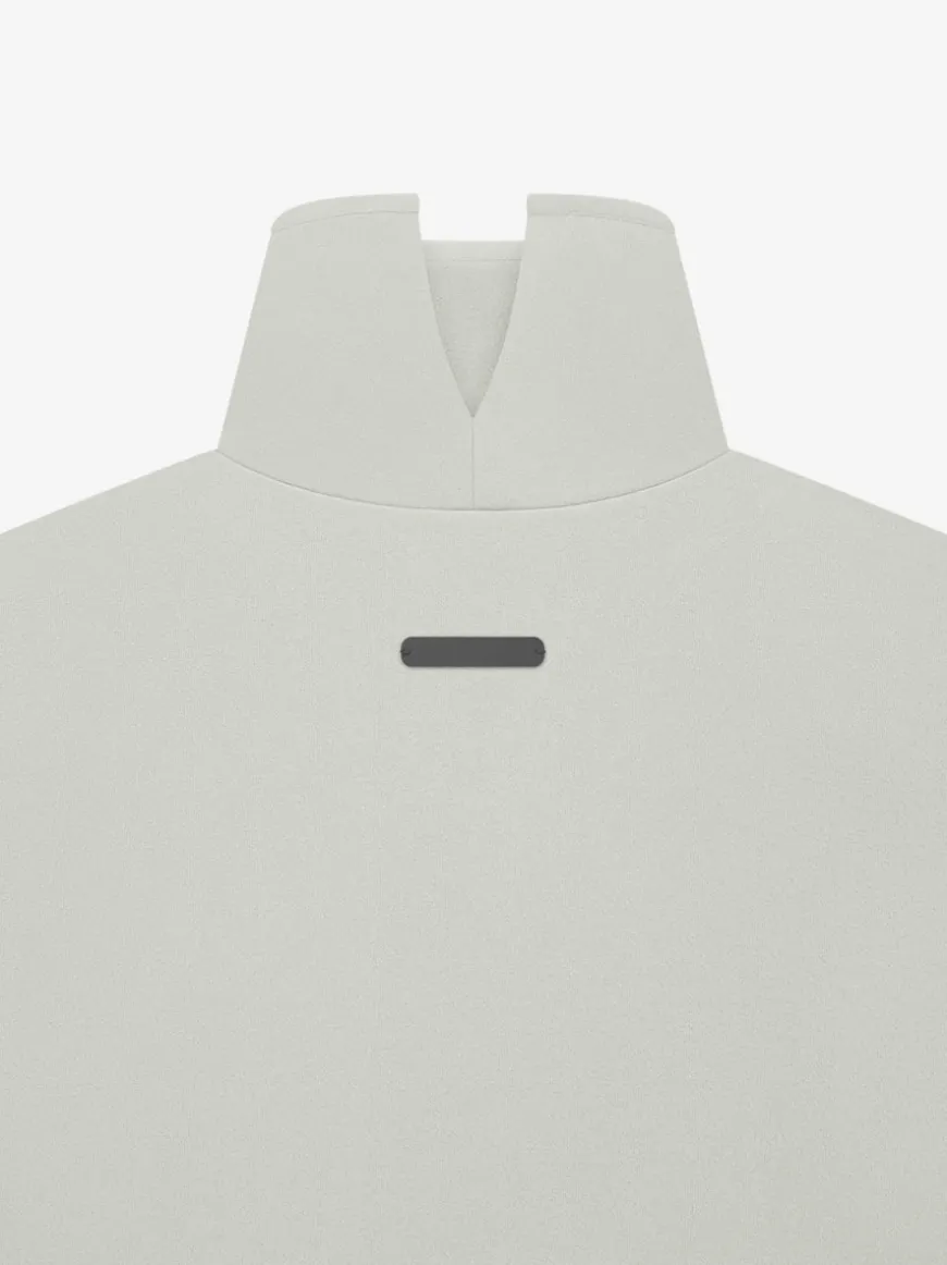 Womens Suede Fleece Mock Neck