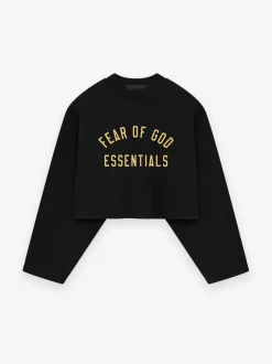 Womens Tri-Blend Cropped Longsleeve Shirt