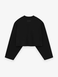 Womens Tri-Blend Cropped Longsleeve Shirt