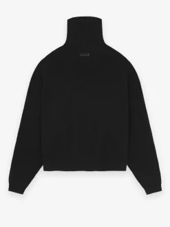 Womens Waffle Turtleneck