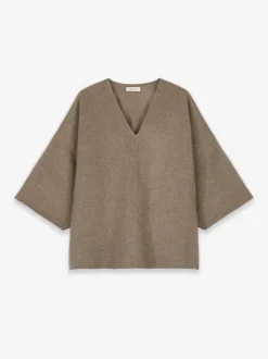 Wool Cashmere V-Neck Lounge Tee