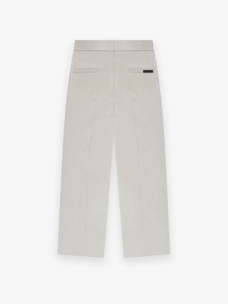 Wool Flannel Wide Leg Trousers