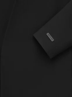 Wool Gabardine Lapelless Blazer