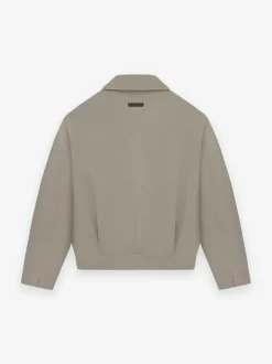 Wool Gabardine Notch Lapel Jacket