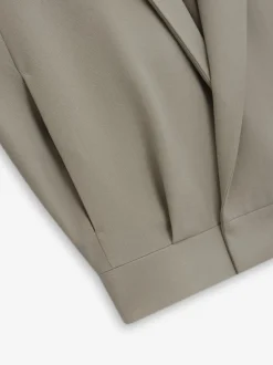 Wool Gabardine Notch Lapel Jacket
