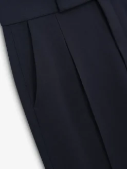 Wool Gabardine Single Pleat Trouser