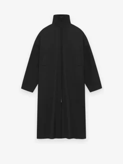 Wool High Neck Trench