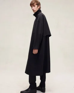 Wool High Neck Trench