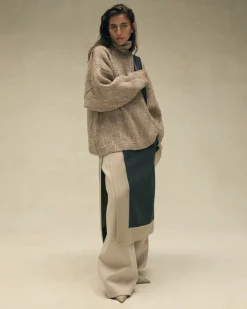 Wool Jacquard High Neck Sweater