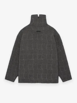 Wool Jacquard High Neck Sweater
