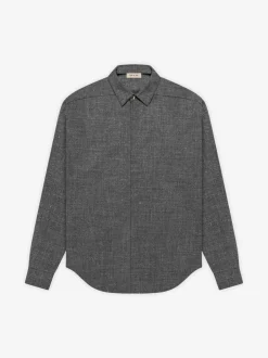 Wool Linen Button Up Shirt