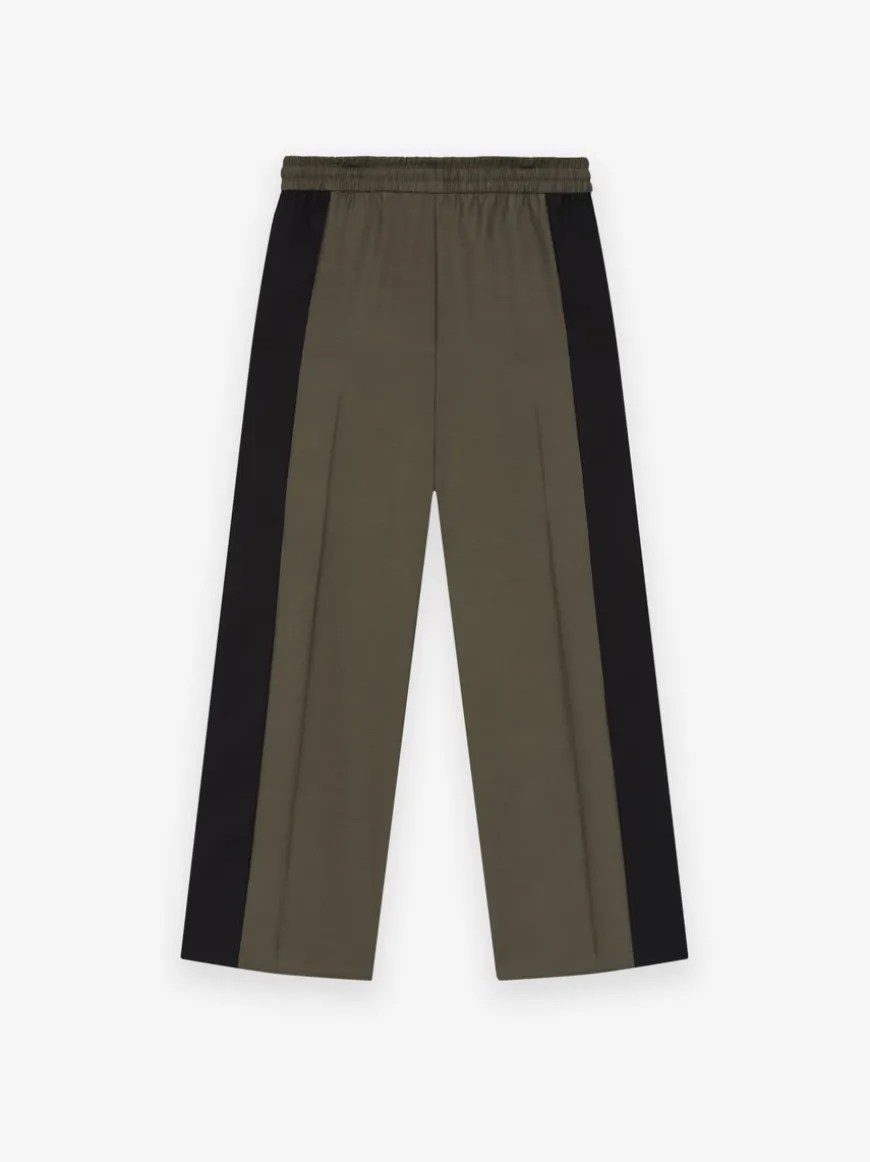 Wool Silk Side Stripe Pants